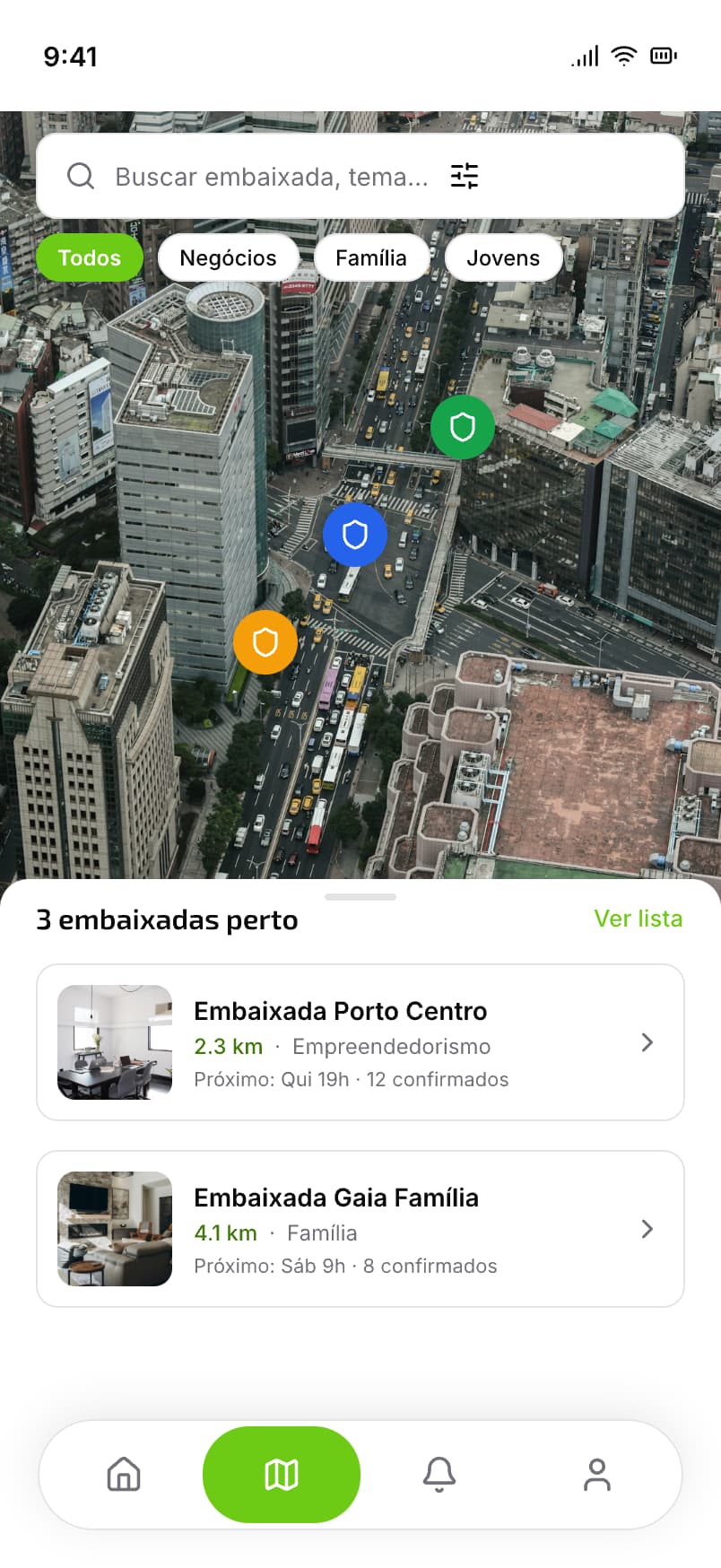 QGR App — Mapa de Embaixadas